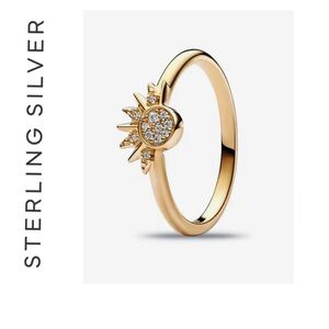 🌟 14K Gold Plated Sparkling Sun Ring
